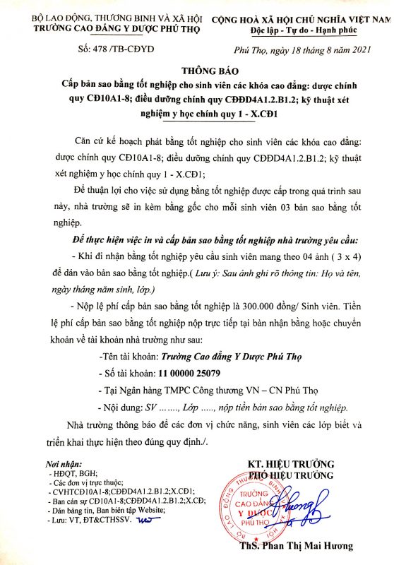 Cao đẳng Y Dược Phú Thọ
